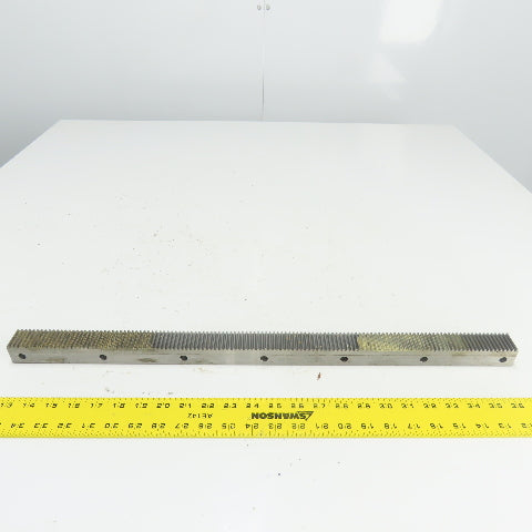 30mm x 30mm Gear Rack Guideway 630 mm OAL 20° Pressure Angle
