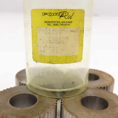 Form Rol PH5X212 12 TPI Form Roller 90° Form Hi-Cobalt 1-1/4" OD Set Of 4