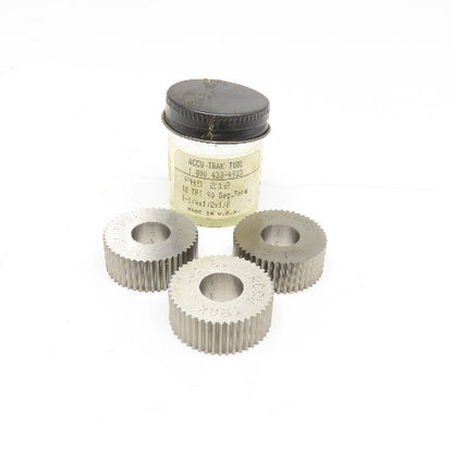 Accu-Trak PHS 212 12 TPI Form Roller 90° Form 1-1/4" x 1/2" x 1/2" Set Of 3