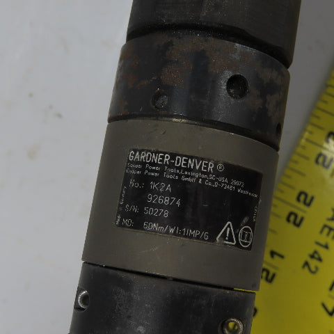 Gardner Denver 1K2A 926874 1BA 927255 Cooper Electric Nutrunner W/ Splined End