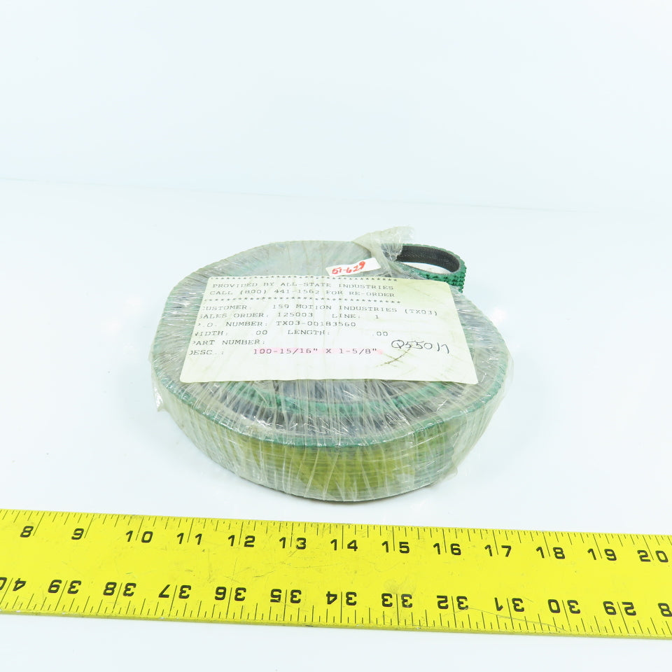 All State Industries 100-15/16" x 1-5/8" Endless Rough Rubber Conveyor Belt