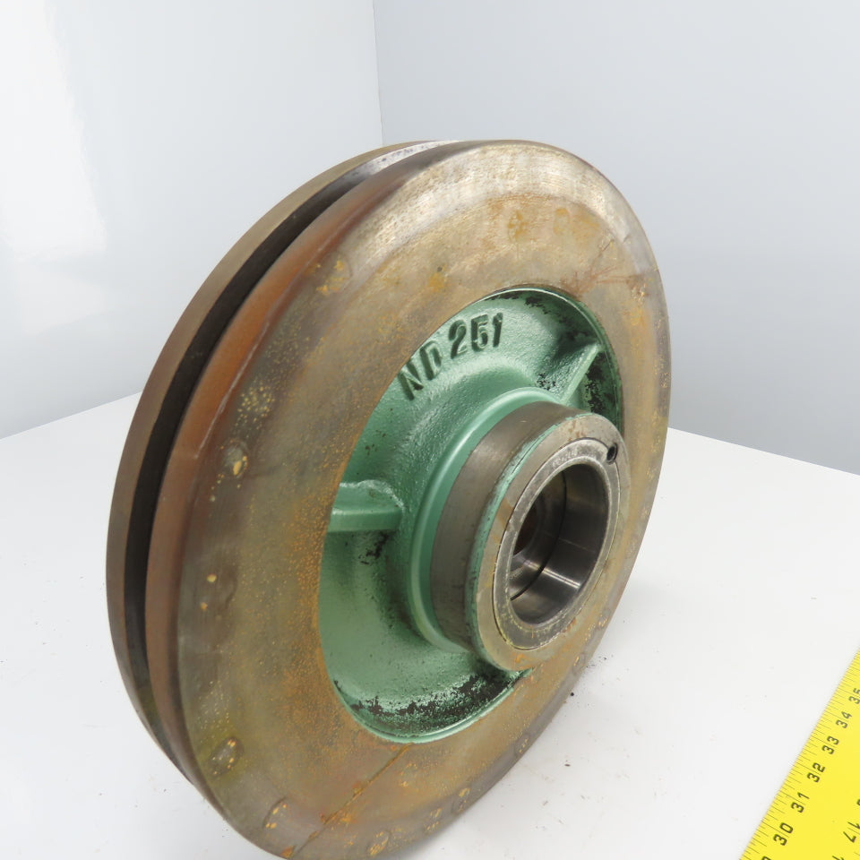Chicago Rivet ND251 14"OD Flywheel Pulley 1-3/16"Bore From Rivet Setting Machine