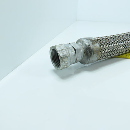 5/8" Stainless Steel Braided Hydraulic Hose 7/16" Swivel Female 36" OAL