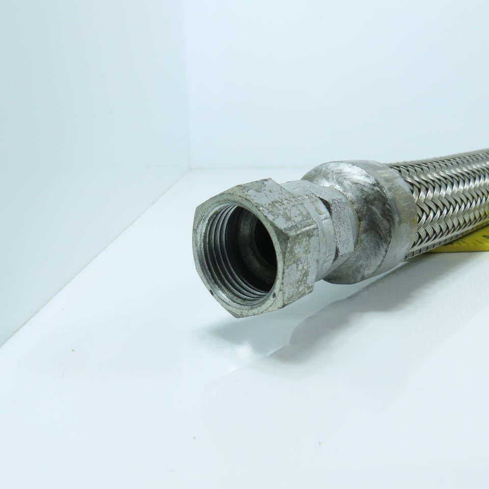 5/8" Stainless Steel Braided Hydraulic Hose 7/16" Swivel Female 36" OAL