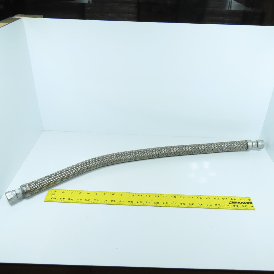 5/8" Stainless Steel Braided Hydraulic Hose 7/16" Swivel Female 36" OAL