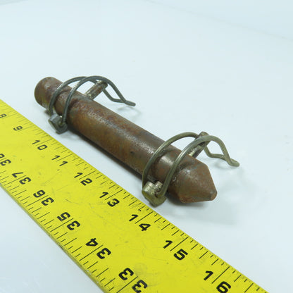 1" Diameter x 6-7/8" OAL Steel Clevis Pin W/ Pointed End & 2 Holes 4" Center
