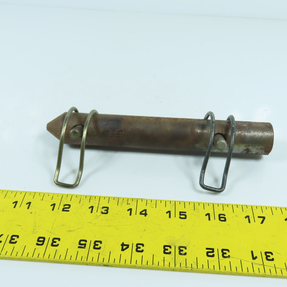 1" Diameter x 6-7/8" OAL Steel Clevis Pin W/ Pointed End & 2 Holes 4" Center
