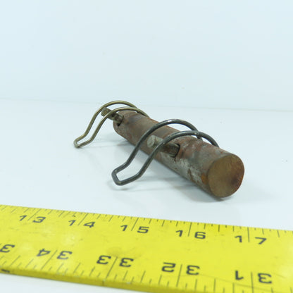 1" Diameter x 6-7/8" OAL Steel Clevis Pin W/ Pointed End & 2 Holes 4" Center