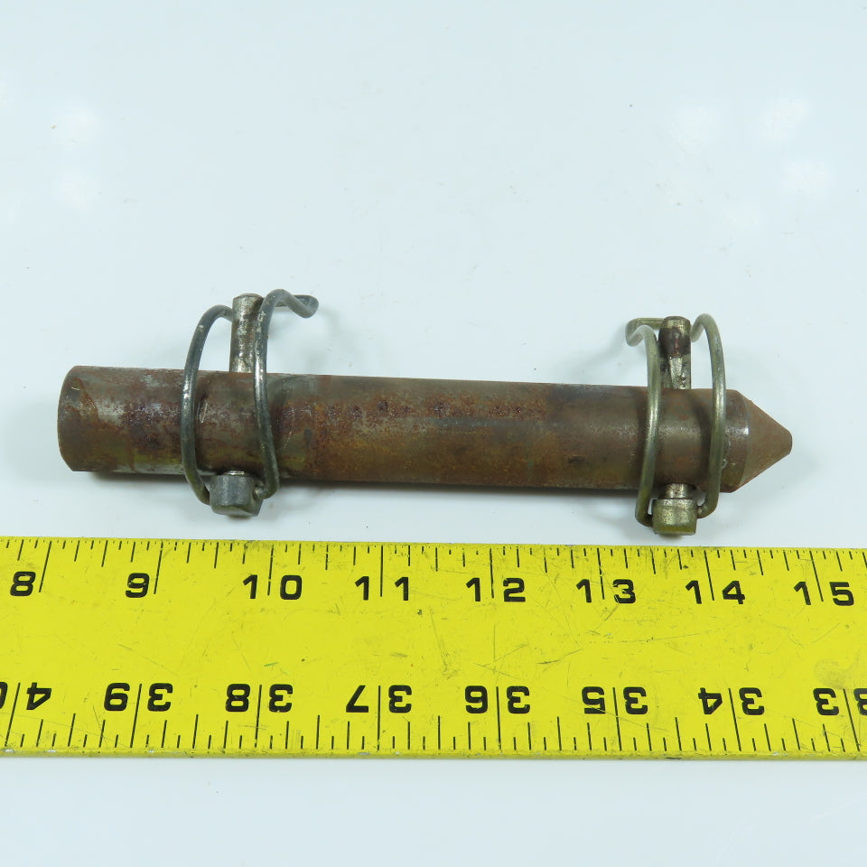 1" Diameter x 6-7/8" OAL Steel Clevis Pin W/ Pointed End & 2 Holes 4" Center