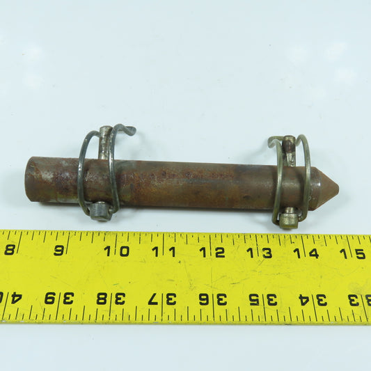 1" Diameter x 6-7/8" OAL Steel Clevis Pin W/ Pointed End & 2 Holes 4" Center