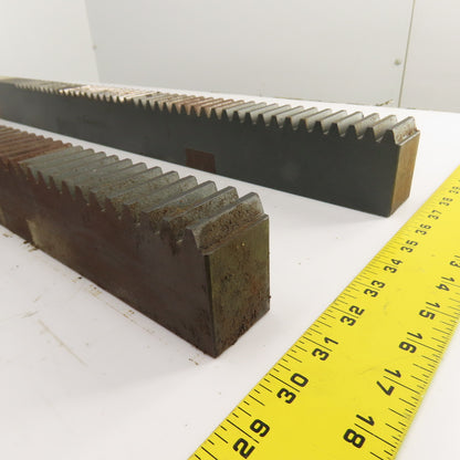 740mm Long x 40mm Wide Flat Pinion Gear Rack Set 544mm Travel W/ Gears Set Of 2