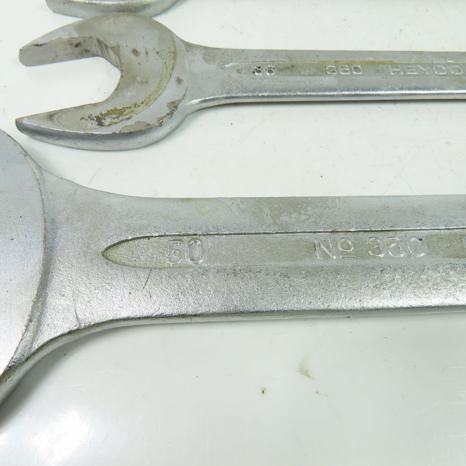 Chrom-Vanadium Heyco 50x46mm 36x30mm 32x27mm Double Open End Wrench Mixed Lot/5