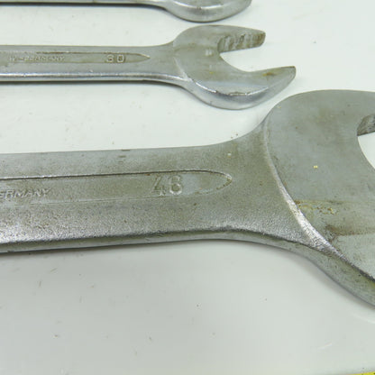 Chrom-Vanadium Heyco 50x46mm 36x30mm 32x27mm Double Open End Wrench Mixed Lot/5