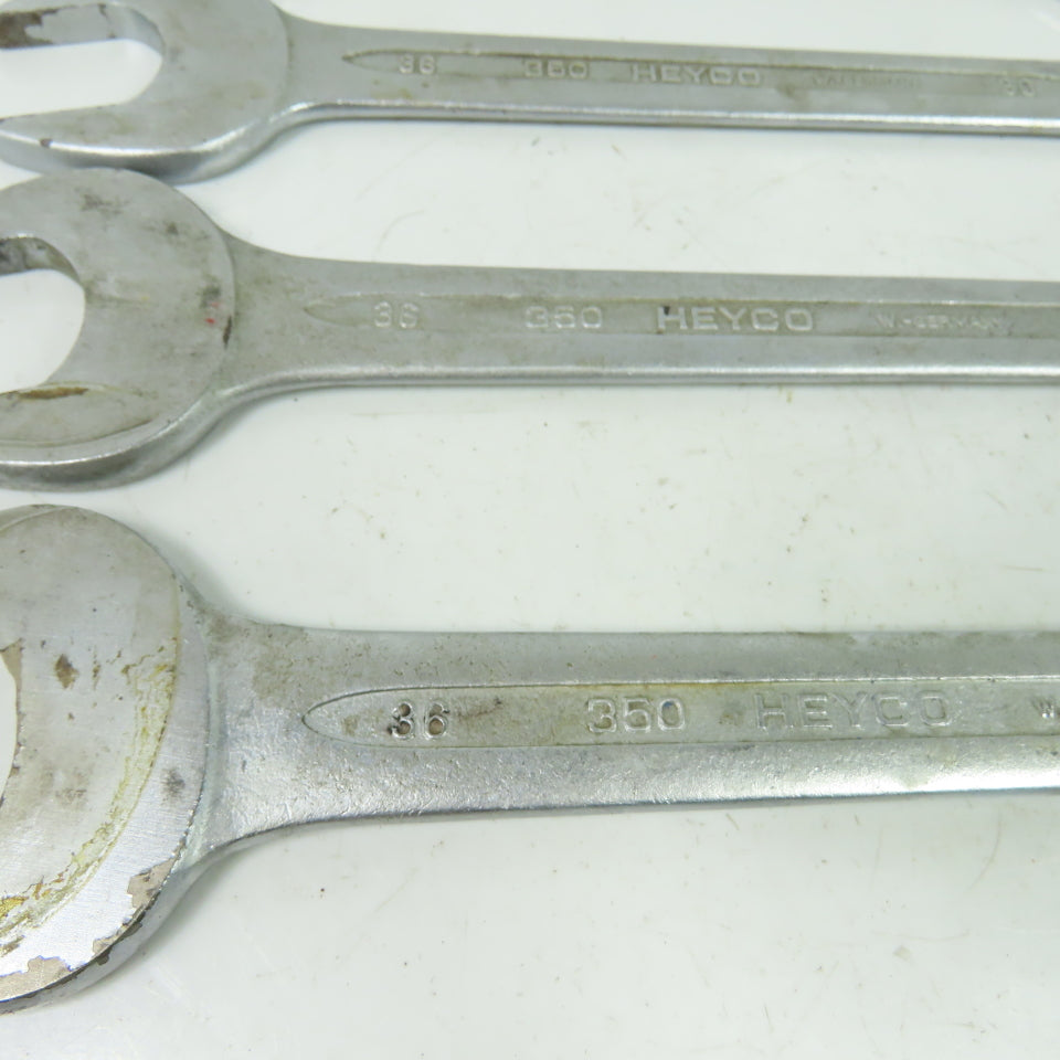 Chrom-Vanadium Heyco 50x46mm 36x30mm 32x27mm Double Open End Wrench Mixed Lot/5