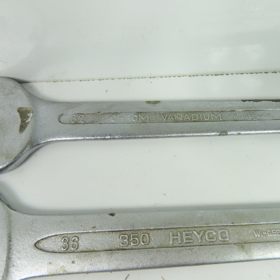 Chrom-Vanadium Heyco 50x46mm 36x30mm 32x27mm Double Open End Wrench Mixed Lot/5