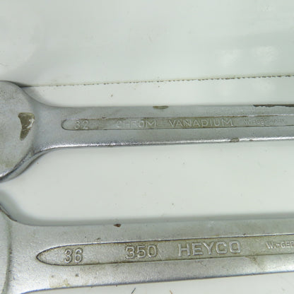 Chrom-Vanadium Heyco 50x46mm 36x30mm 32x27mm Double Open End Wrench Mixed Lot/5