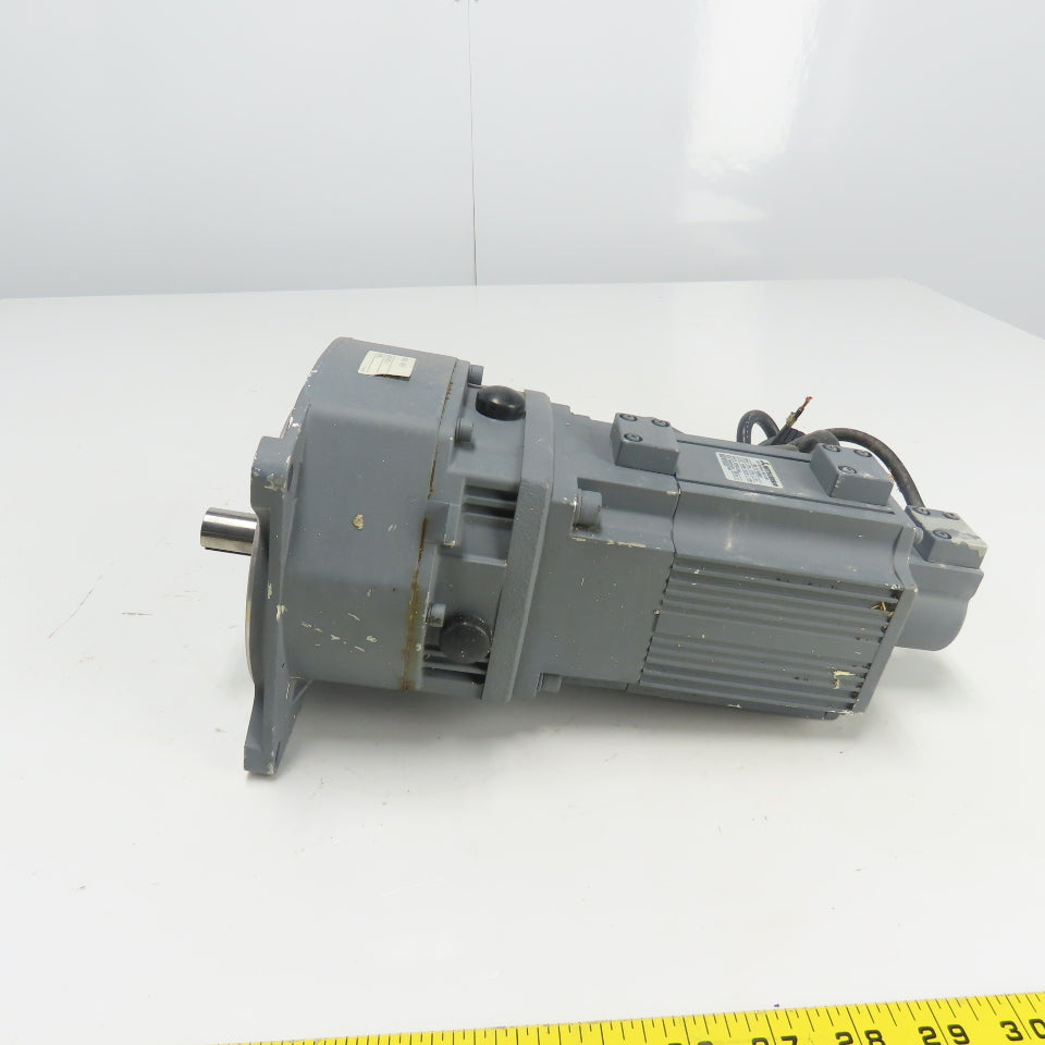 Mitsubishi HA-FF43BG1 AC Servo Gear Motor 3AC 126V 2.5A W/ GR-S-40-A 10:1 Ratio