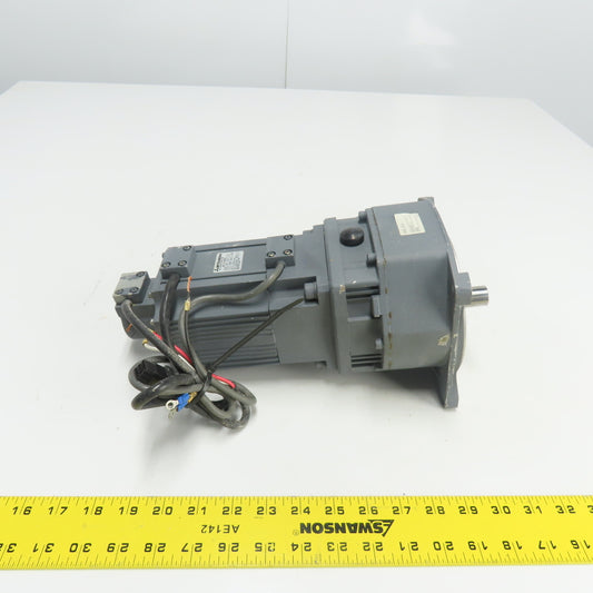 Mitsubishi HA-FF43BG1 AC Servo Gear Motor 3AC 126V 2.5A W/ GR-S-40-A 10:1 Ratio
