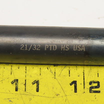 PTD 21/32" Diameter 2 Flute Twist Drill Coolant Thru 9-1/4" OAL