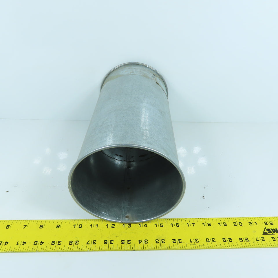 6" Rolled End Quick Connect Nordfab Style Duct Rigid Nipple Connector 11-1/4" L