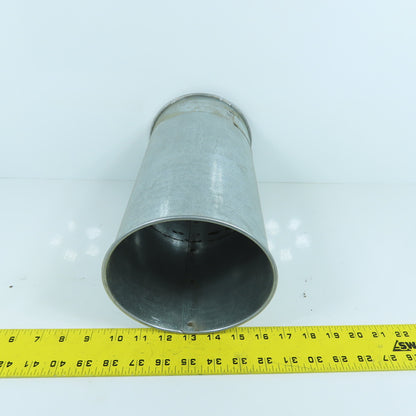 6" Rolled End Quick Connect Nordfab Style Duct Rigid Nipple Connector 11-1/4" L