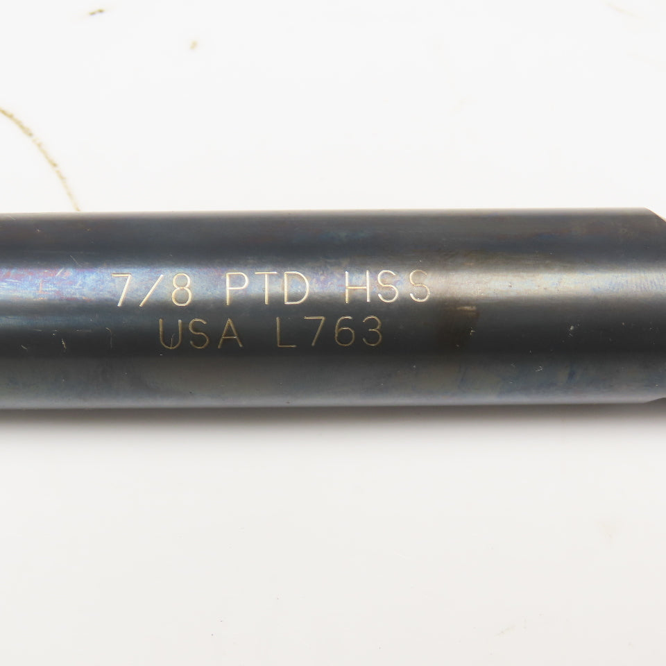 PTD 7/8" Diameter 2 Flute Twist Drill Coolant Thru 10-1/2" OAL