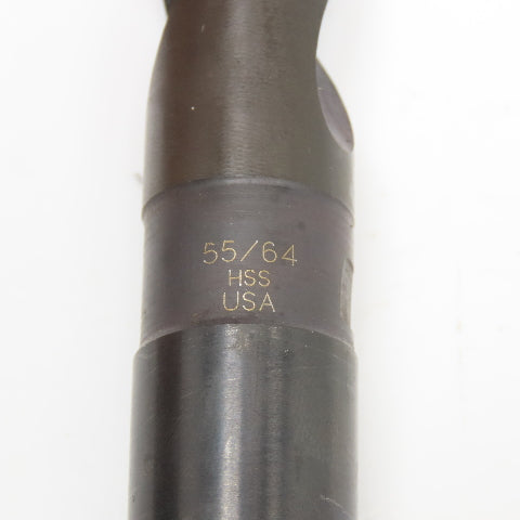 55/64" Diameter 2 Flute Twist Drill Coolant Thru 11" OAL