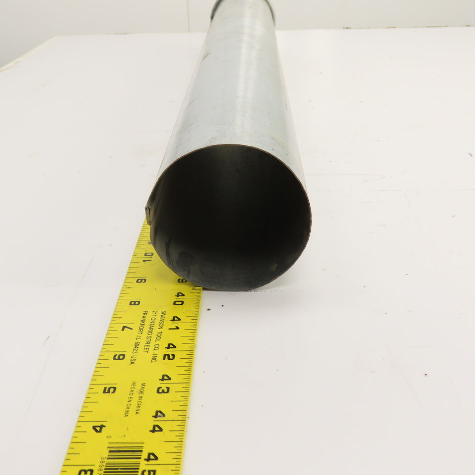 4" Nordfab Style Straight Rigid x 4" Round Machine Duct Hose Adapter 29-1/2" OAL