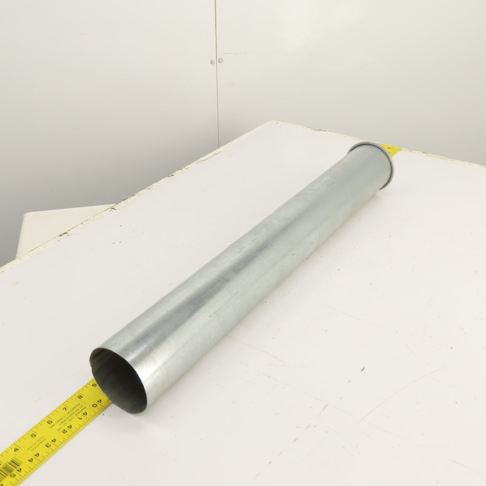 4" Nordfab Style Straight Rigid x 4" Round Machine Duct Hose Adapter 29-1/2" OAL