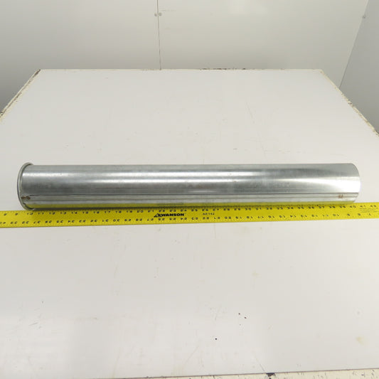 4" Nordfab Style Straight Rigid x 4" Round Machine Duct Hose Adapter 29-1/2" OAL