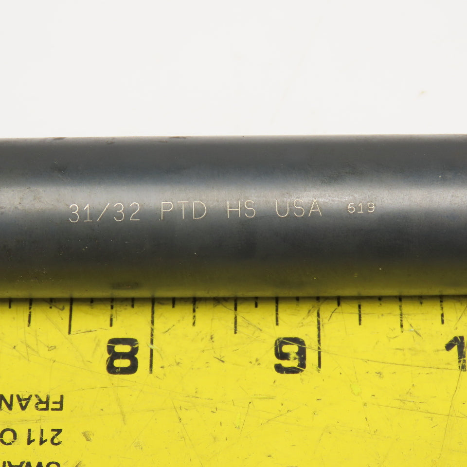 PTD 31/32" Diameter 2 Flute Twist Drill Coolant Thru 11" OAL