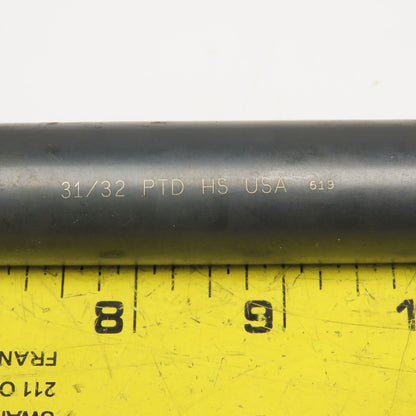 PTD 31/32" Diameter 2 Flute Twist Drill Coolant Thru 11" OAL