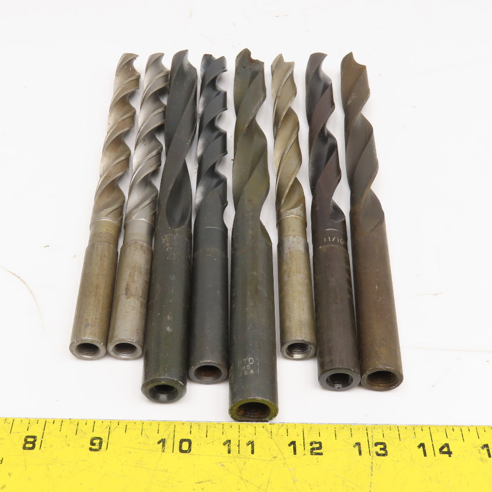Misc. Lot Coolant Thru Drill Bits 23/32",43/64", 39/64", 11/16 Lot Of 8
