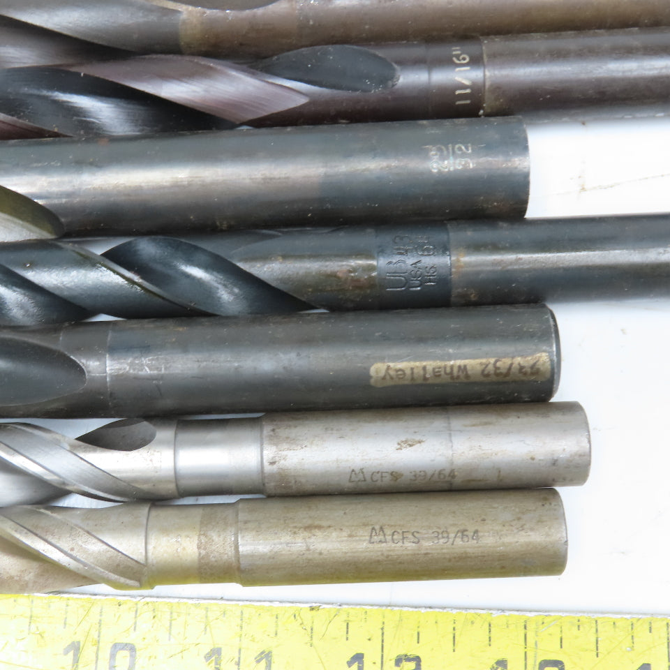 Misc. Lot Coolant Thru Drill Bits 23/32",43/64", 39/64", 11/16 Lot Of 8