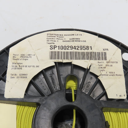 Prestolite 6SXL-1801-4 Bare Copper Conductor Wire 18AWG 500' L Yellow