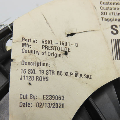 Prestolite 6SXL-1601-0 Bare Copper Conductor Wire 16AWG 800' L Black