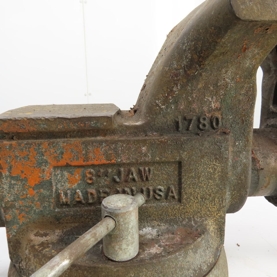 Wilton 1780 8" Jaws x 8-1/4" Open Bench Mount Swivel Bullet Vise USA 6/95