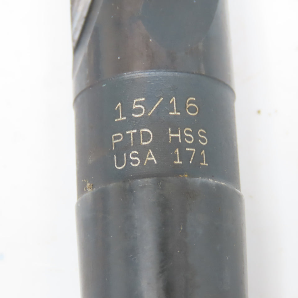 PTD 15/16" Twist Drill 4 Flute MT3 Shank 10-3/4" OAL