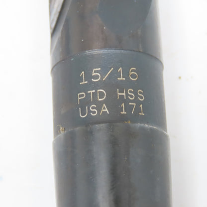 PTD 15/16" Twist Drill 4 Flute MT3 Shank 10-3/4" OAL