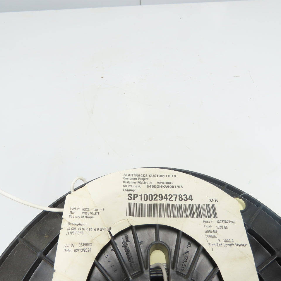 Prestolite 6SXL-1601-9 Bare Copper Conductor Wire 16AWG 700' L White 16 SXL 19