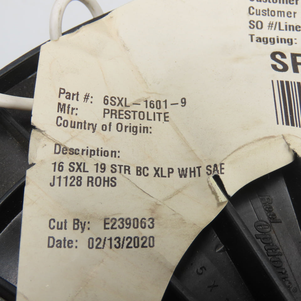 Prestolite 6SXL-1601-9 Bare Copper Conductor Wire 16AWG 700' L White 16 SXL 19