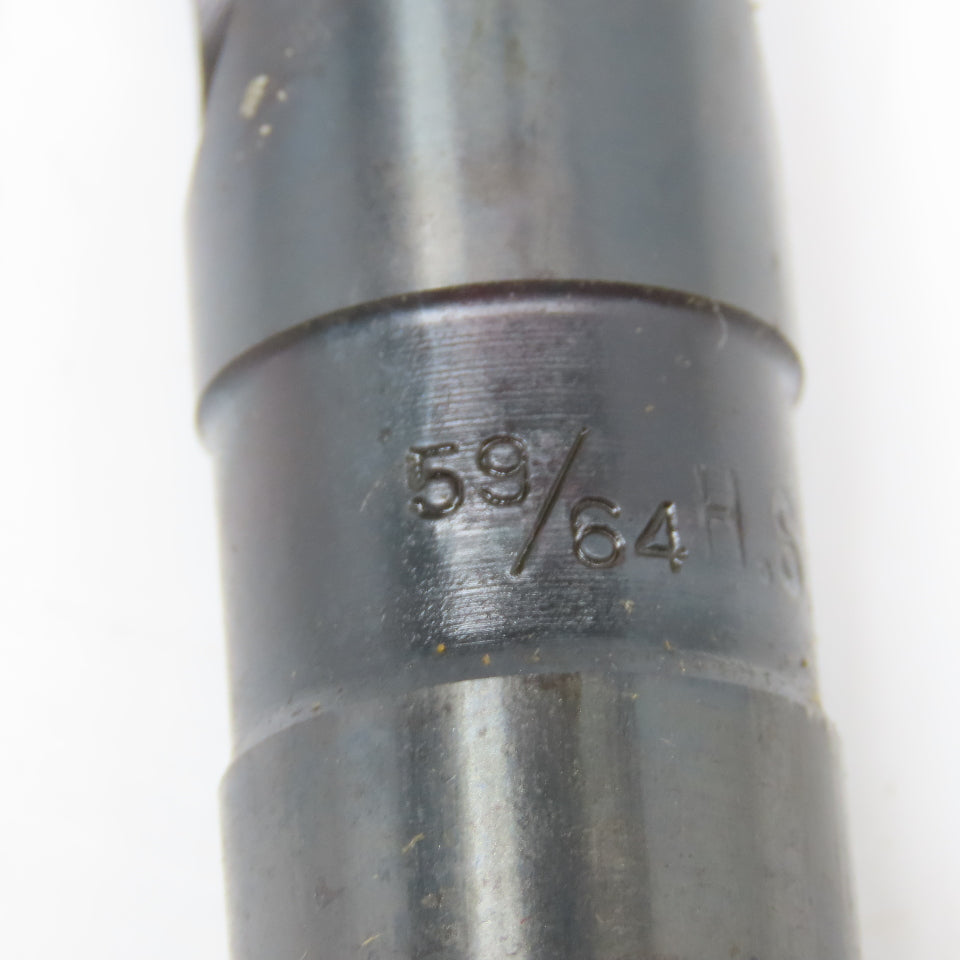 59/64" Twist Drill 2 Flute Coolant Thru HSS 11" OAL
