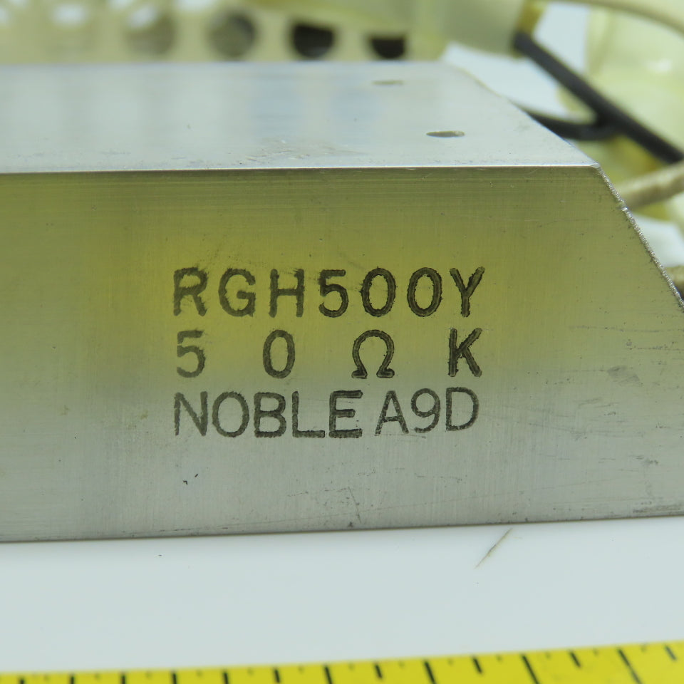Noble RGH500Y Flame Proof Wire Wound Fixed Resistor 50k ohms A9D W/Cooling Cage