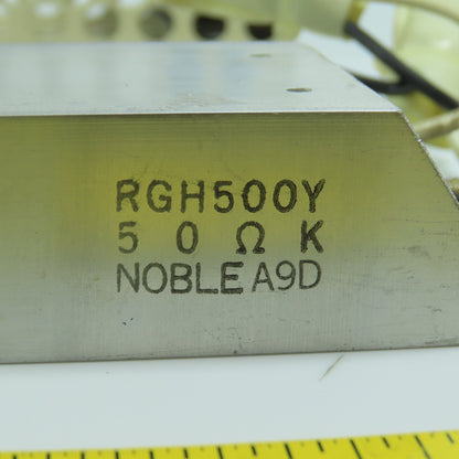 Noble RGH500Y Flame Proof Wire Wound Fixed Resistor 50k ohms A9D W/Cooling Cage