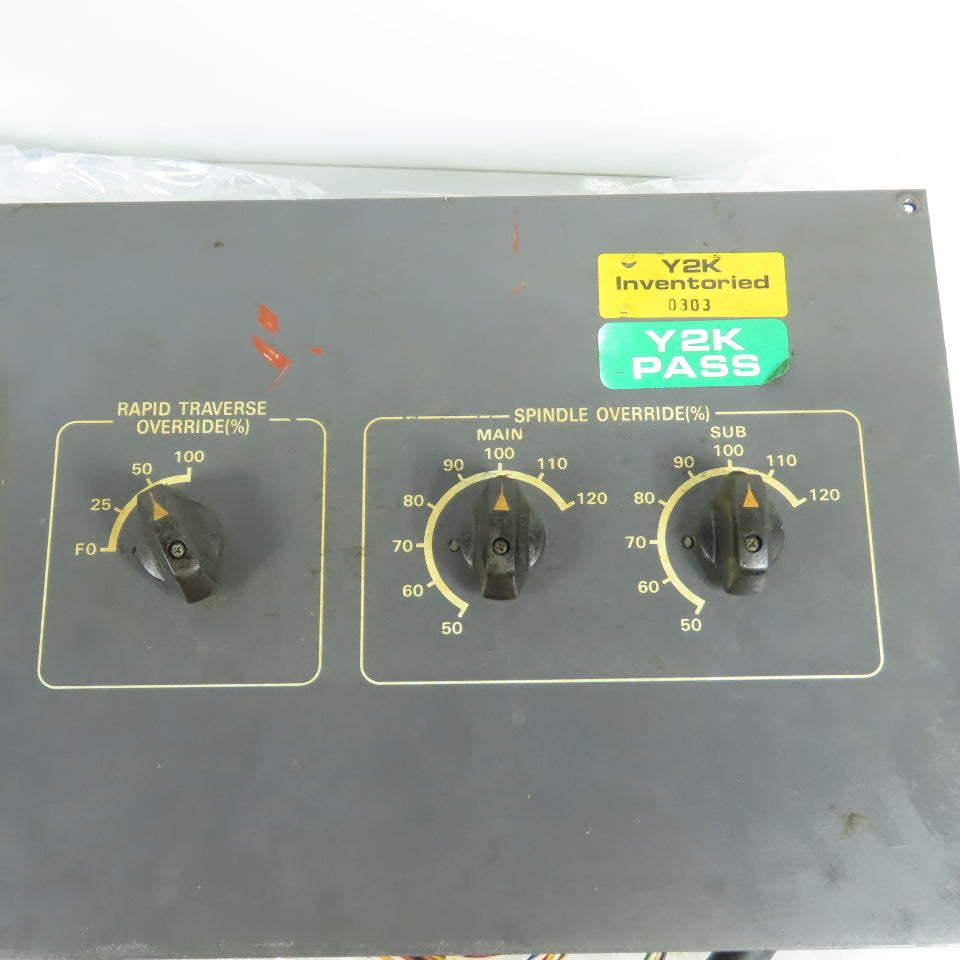 Tsugami Spindle & Rapid Traverse Override Operator Control Panel From NP32