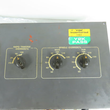 Tsugami Spindle & Rapid Traverse Override Operator Control Panel From NP32