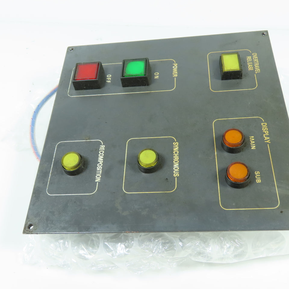 Tsugami Power On/Off & Overtravel Release Operator Control Panel From NP32