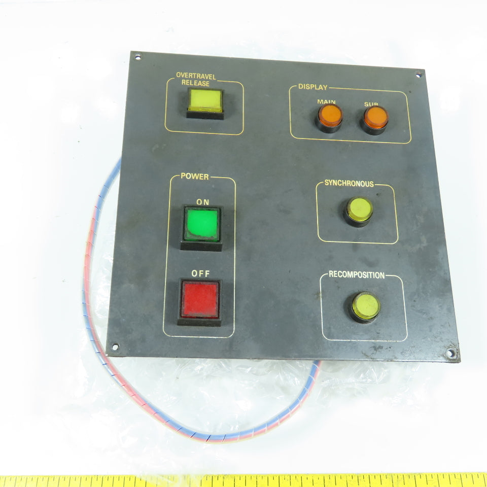 Tsugami Power On/Off & Overtravel Release Operator Control Panel From NP32