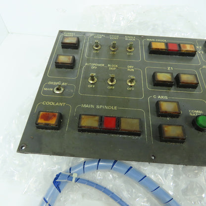 Tsugami Main Operator Control Panel From NP32 Swiss Lathe