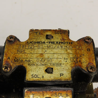 Uchida Rexroth 4WE6W-51-M0/AW100 4WE6D-51-M0/AW100 Hydraulic Valve & Manifold